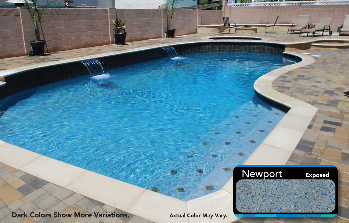 California Quartz Exposed Newport Pool Plaster